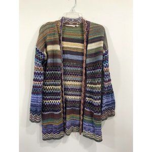 NWOT Soft Surroundings Multicolor Cardigan Sweater Open Bell Sleeves XS NEW